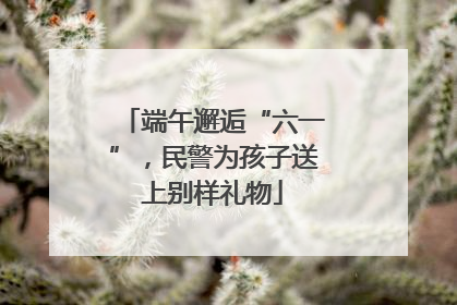 端午邂逅“六一”，民警为孩子送上别样礼物